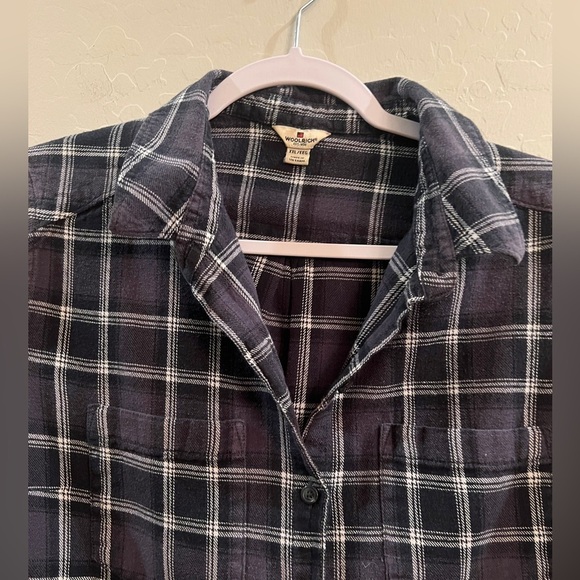 Woolrich size XXL checkered 100% cotton button-down, long sleeve shirt - Picture 3 of 10